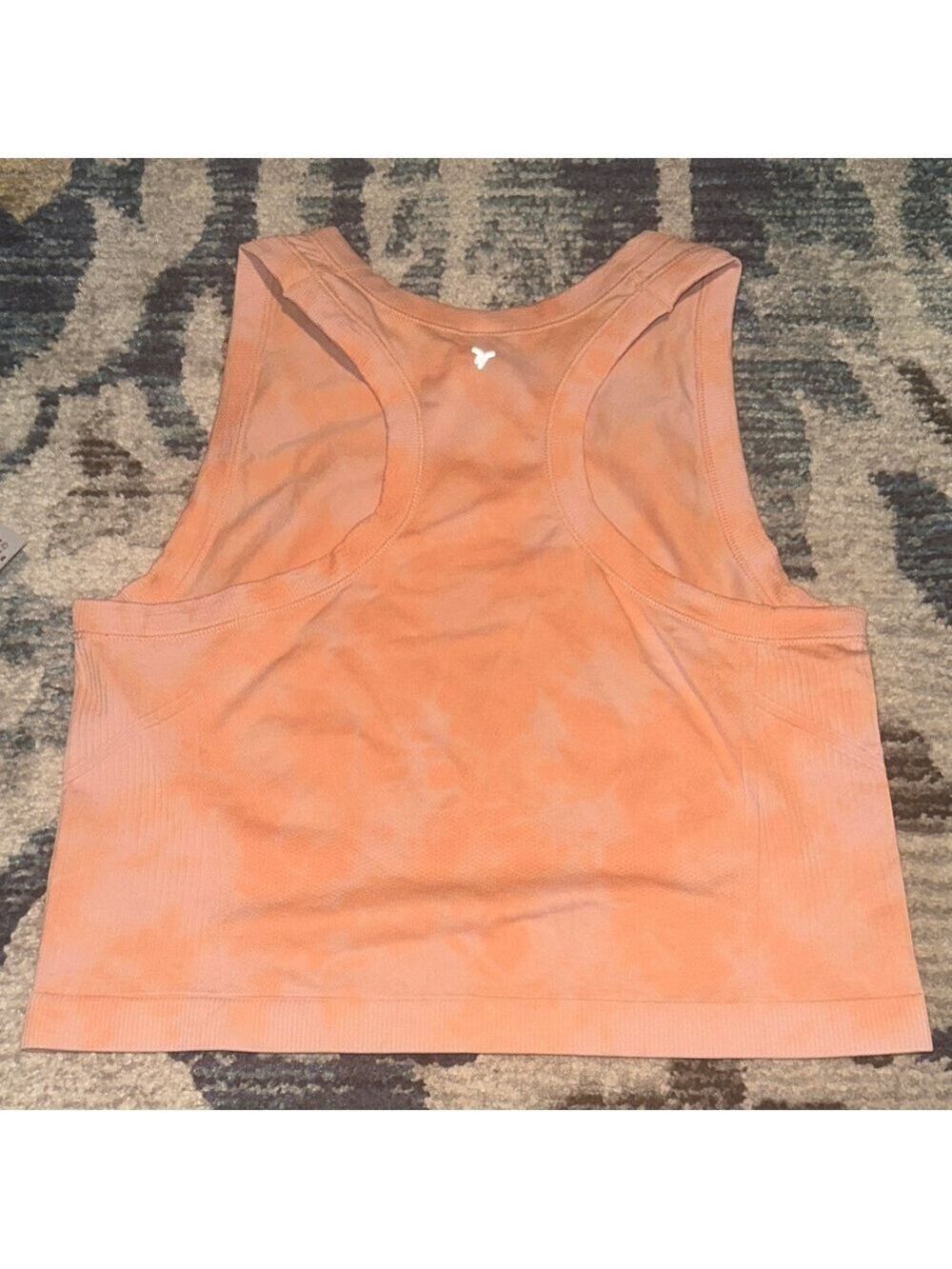 Old Navy Peach Tie-Dye Tank Top Athletic Racerback Crop XL - Picture 6 of 6